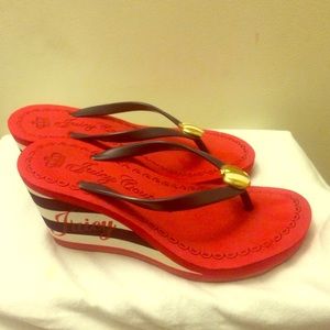 Juicy couture women's LANEY wedge flip flop