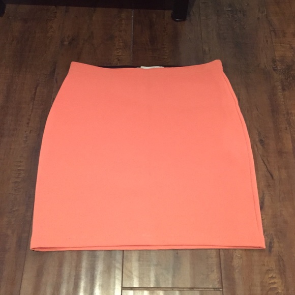 Salmon-colored skirt