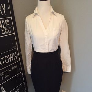 White Button Down Long Sleeved shirt