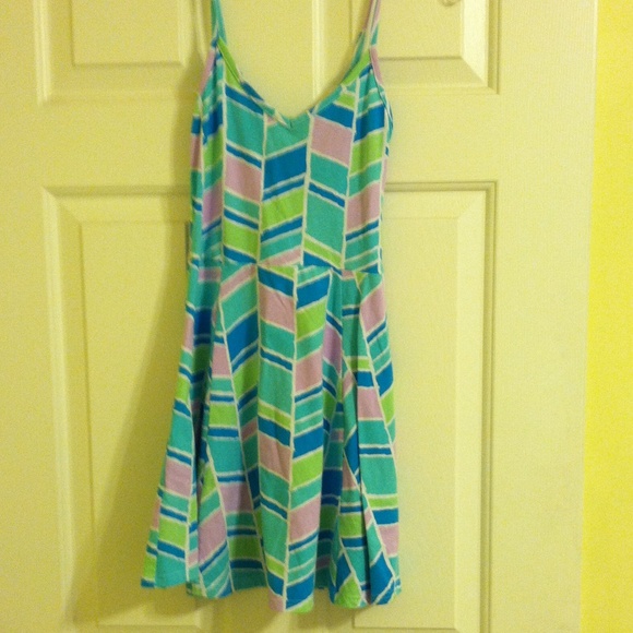 SO fit and flare colorful dress