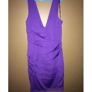 Purple dress and red aldo shoes
