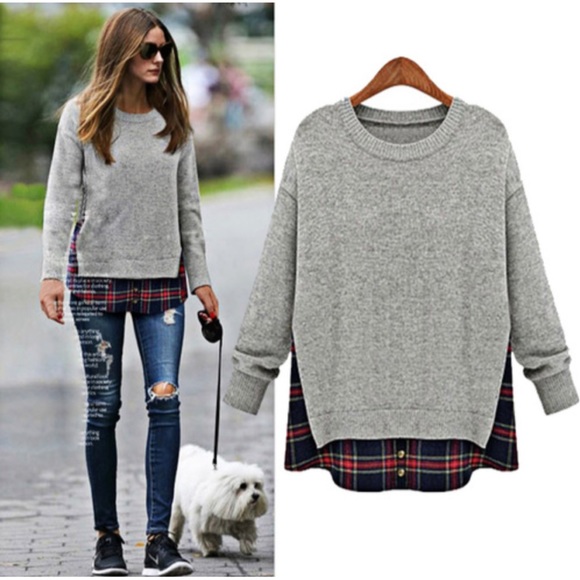 Sweaters - Gray Sweater with under shirt. New