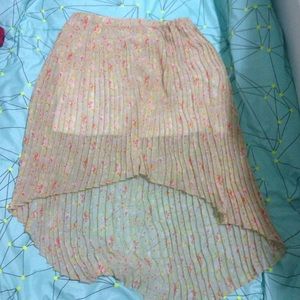 Super Cute High-Low Flowery Skirt