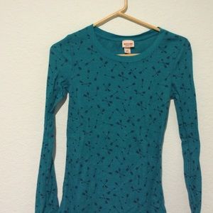 Long sleeve blue shirt