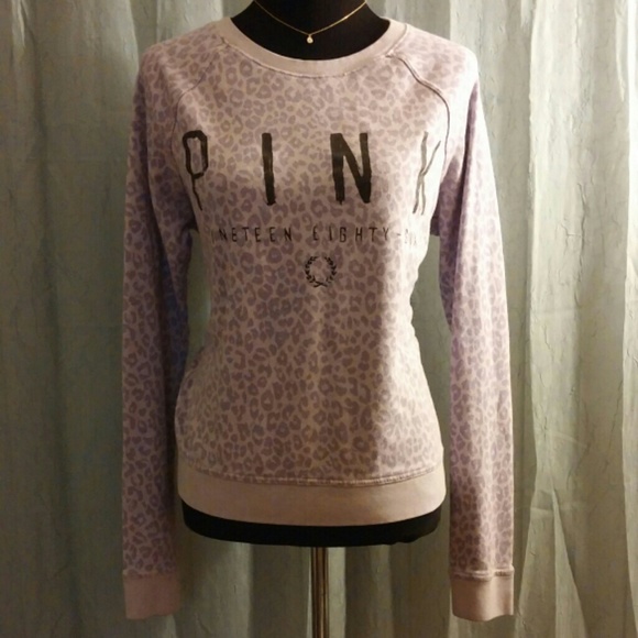 PINK purple cheetah print pullover