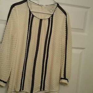 J.crew Swiss dot with lace trim