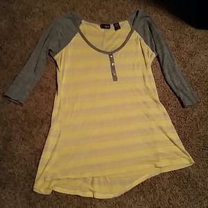 Yellow and grey jersey style Buckle brand shirt