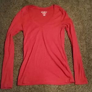 Red v-neck, very soft