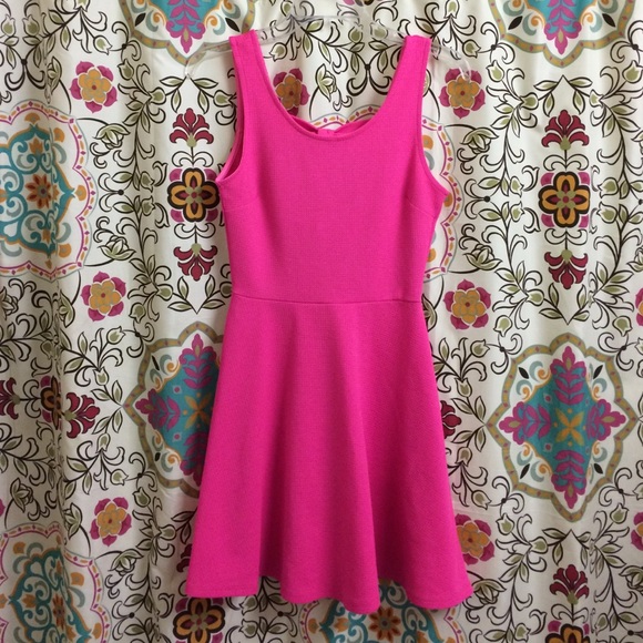 Pink skater dress bow back