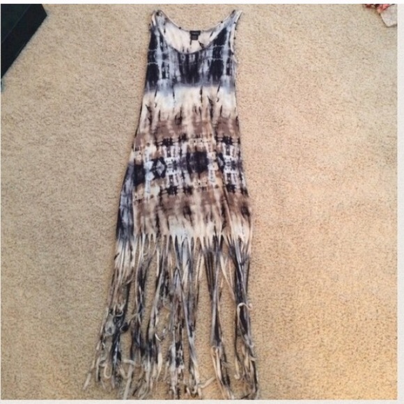 fringe body con dress