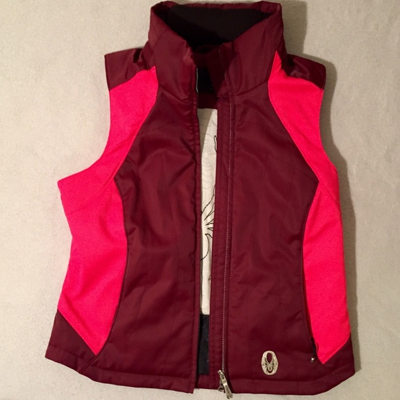 Spyder ski vest in burgundy