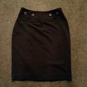 Chocolate pencil skirt