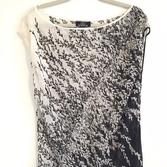 2b Bebe Sheer Floral Tunic