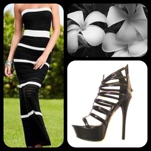 Never been worn: Color Block Pointelle Maxi Dress.