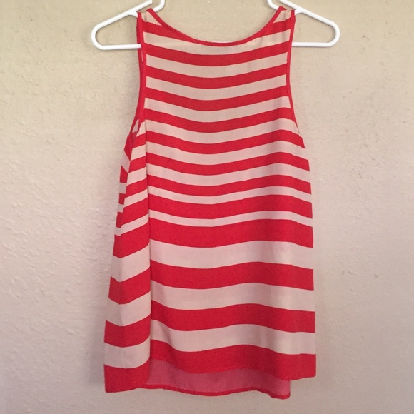 Zara Red & Beige Stripe Tank - Picture 3 of 4