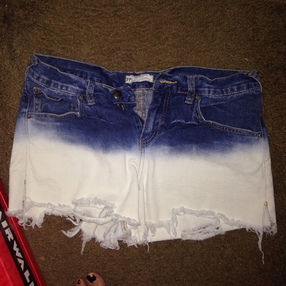 Free People ombré cut- off shorts