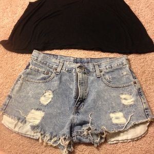 High wasted Jean shorts
