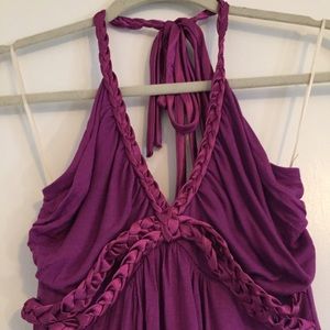 NWT Halter Top w/ Braid Detail