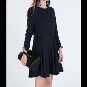 Robe ZARA Two-tones à Paillettes – Vert, Taille XS, Collection AW17, Neuve Sans étiquette