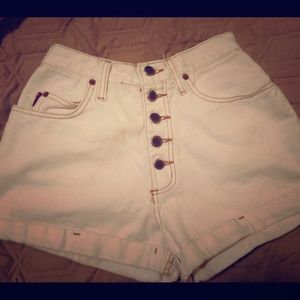 White high waisted shorts , vintage Levi's
