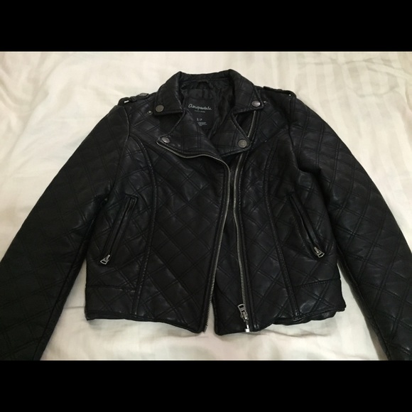 Aeropostale Quilt Faux Leather Motorcycle Jacket