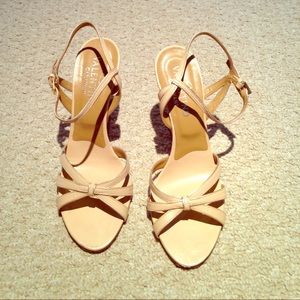 Valentino wedge sandals - tan