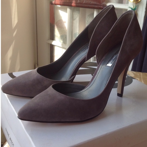 BCBGeneration Gorgeous Grey Suede Heels