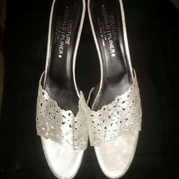 Silver sparkle sandals