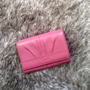 Coach Pink Leather Wallet