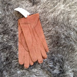 NWT Brown Large Leather Gloves