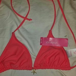 Coral swim suit top