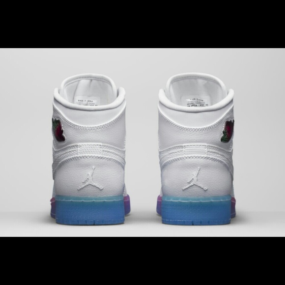 *FOUND* Air Jordan 1 Premium Rainbow White Verde - Picture 2 of 4