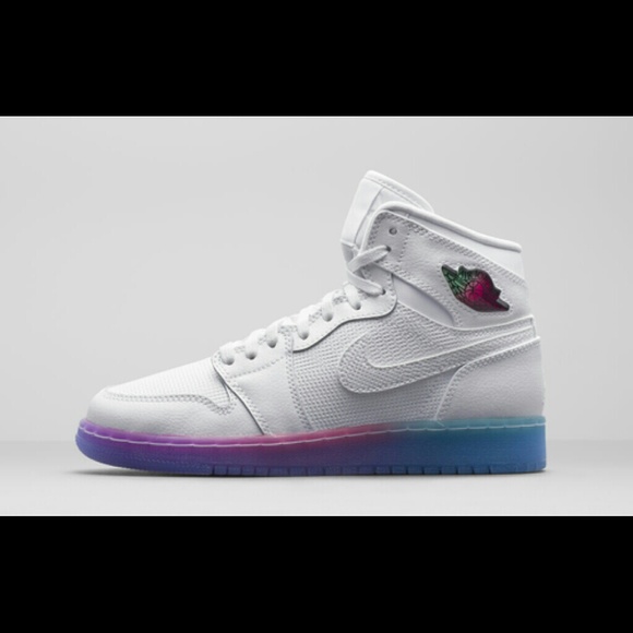 *FOUND* Air Jordan 1 Premium Rainbow White Verde - Picture 3 of 4