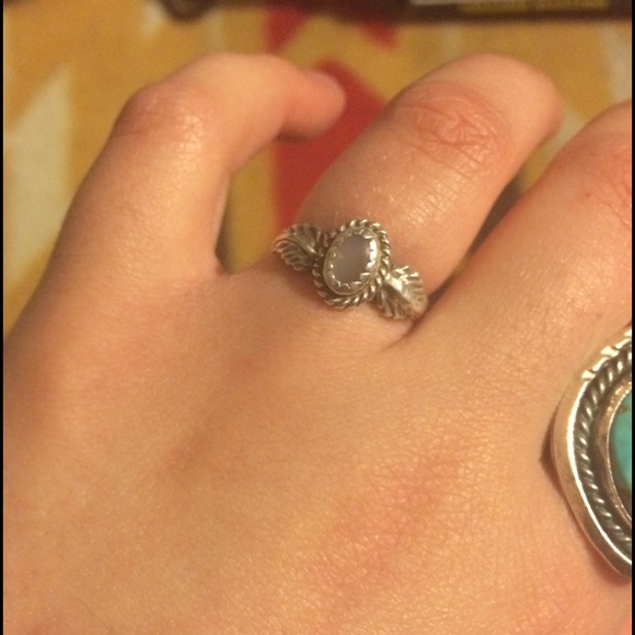 Mother of pearl sterling silver ring