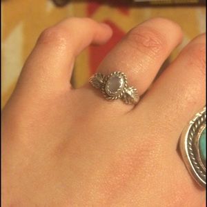 Mother of pearl sterling silver ring