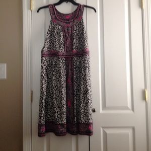 Black/pink/white dress.  Great dress!!