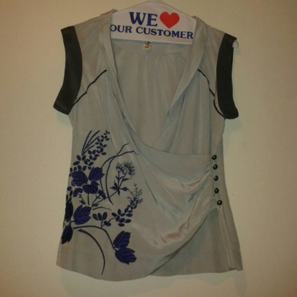 Anthropologie Rare Works of Glaciers Blouse - Picture 2 of 3