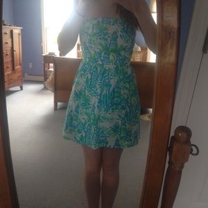 Lilly pulitzer strapless light house dress