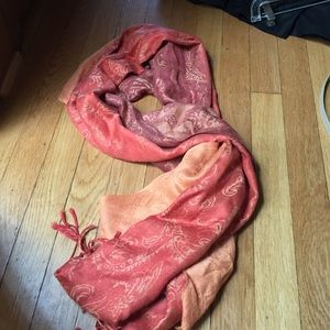 Orange scarf/pashmina from Italy