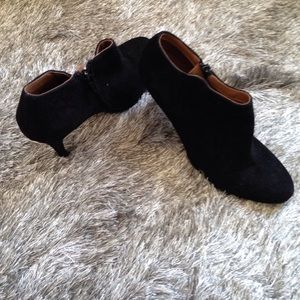 Aldo Black Suede Stiletto Ankle Booties