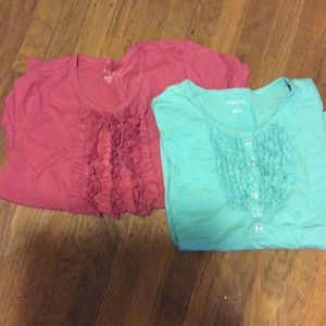 Ruffle shirt bundle short sleeve