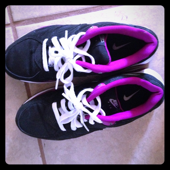 Nike Sneakers size 7.5 black, purple and white.