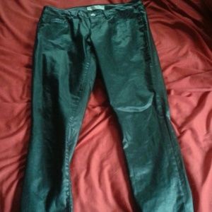 Faux black leather pants