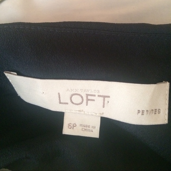 Navy/White loft dress Size 6P- SOLD - Picture 2 of 2