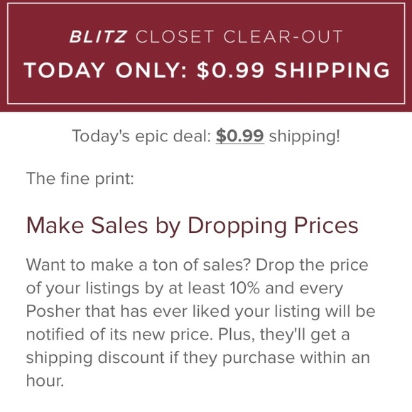 $0.99 shipping is here again! Sunday only!