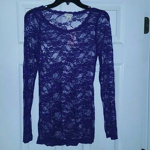 Brand new Purple lace  shirt.