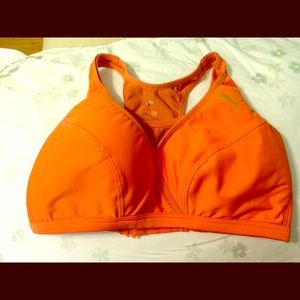 Orange puma sports bra