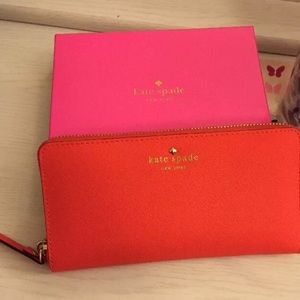 Kate spade mikas pond wallet tamale red