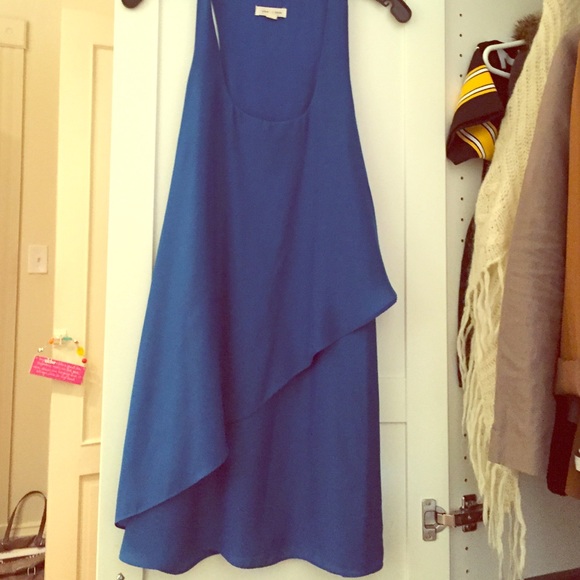Silence and noise silky blue dress
