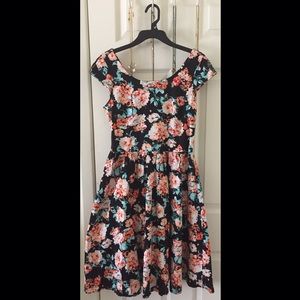 Modcloth Floral Retro Dress